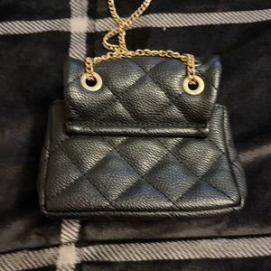Little girls purse black quilted